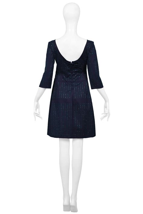 miu miu navy mini dress